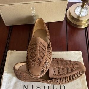 NIB - Nisolo‎ (Size 13) Men's Woven Leather Huarache Sandal – Tobacco